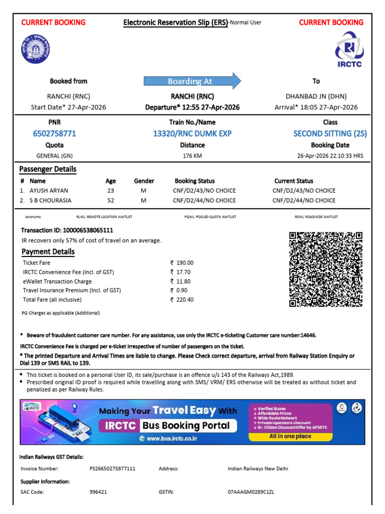 Ticket 6502758771 | PDF | Identity Document | Payments