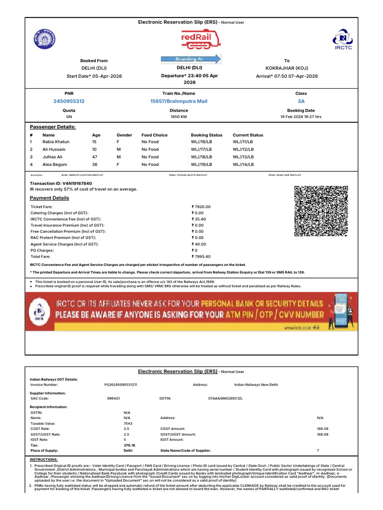 Ticket | PDF | Identity Document