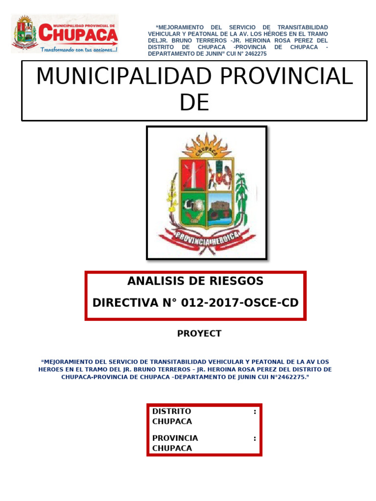 INFORME DE RIESGO LOS HEROES -CHUPACA. | PDF | Riesgo | Entorno natural