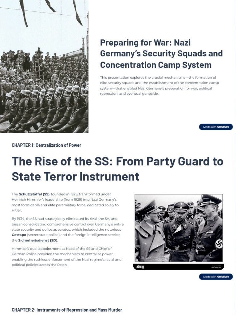 Preparing for War Nazi Germanys Security Squads and Concentration Camp ...