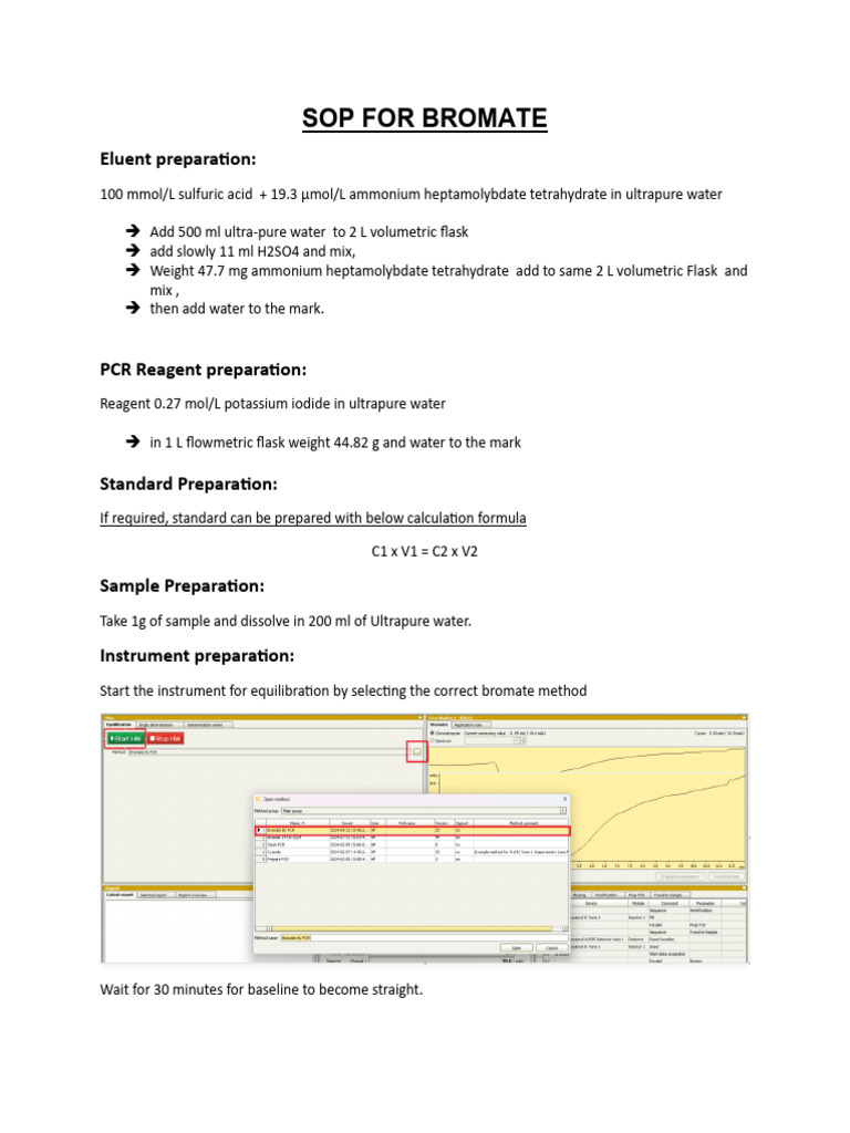 Sop For Bromate | PDF