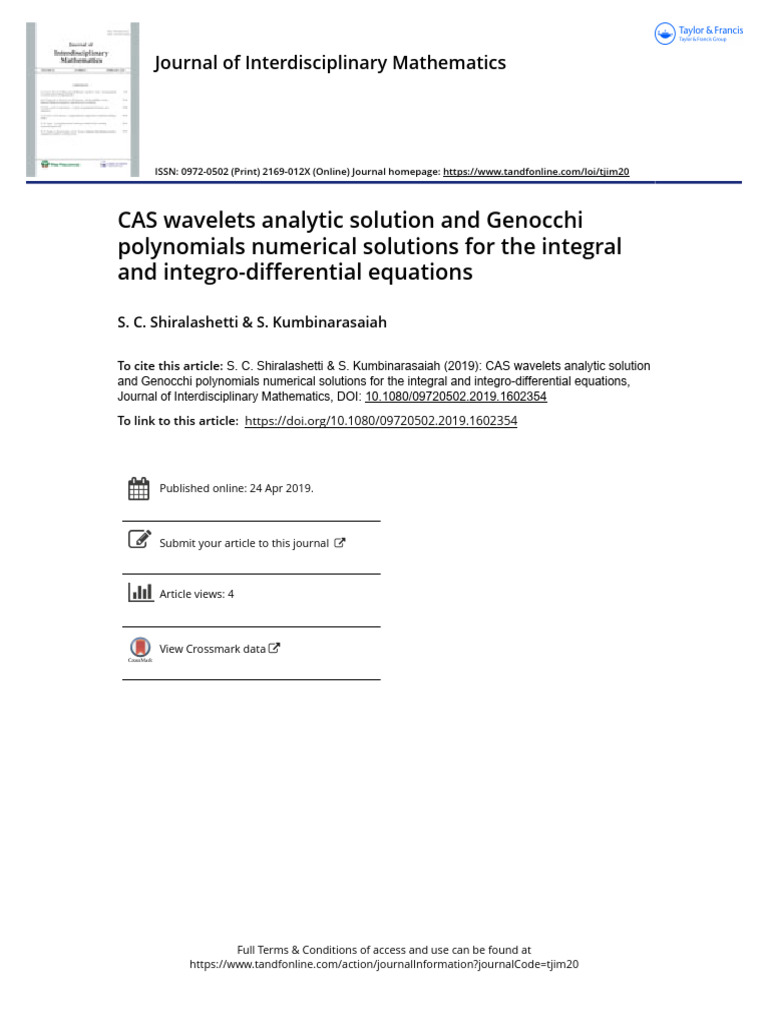 Genocchi Polynomial | PDF | Equations | Numerical Analysis