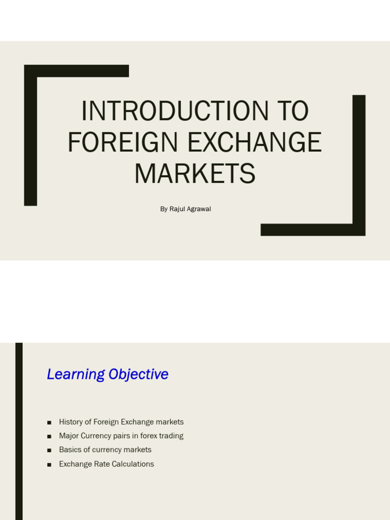6.introduction To Foreign Exchange | PDF