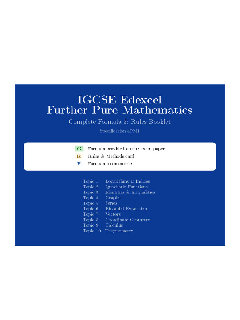 IGCSE Further Pure Maths Complete Booklet | PDF | Factorization ...