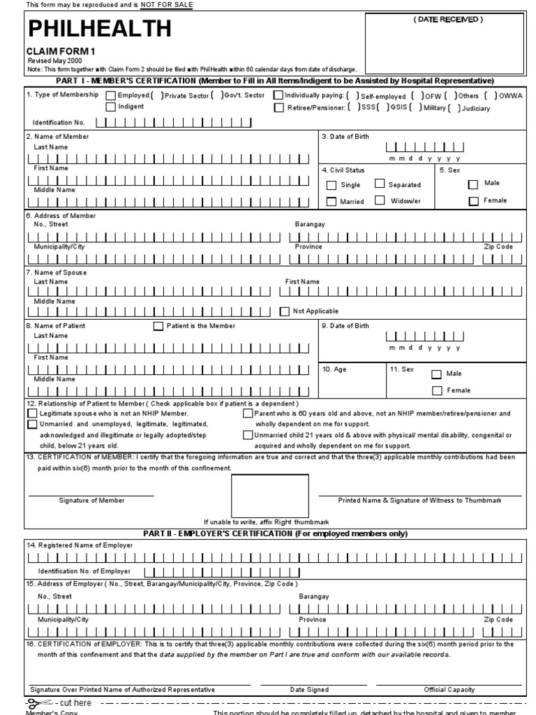 PhilHealth F1 | PDF | Marriage | Pension
