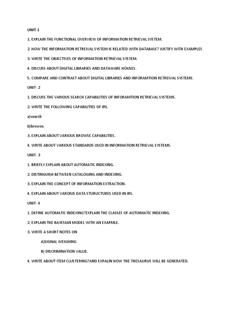 Mid - 1 Questions Irs | PDF