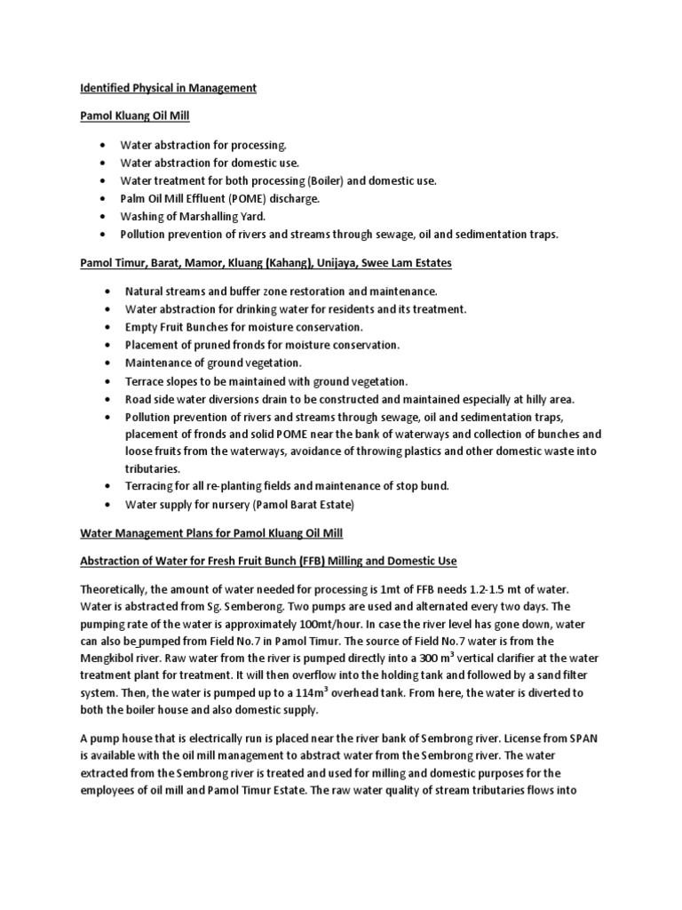 Water Management Plan Water Purification Water And Politics