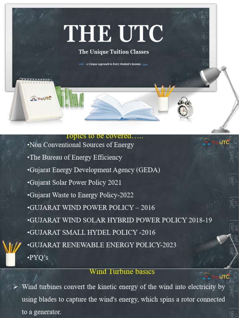 The Utc: The Unique Tuition Classes | PDF | Turbine | Wind Power