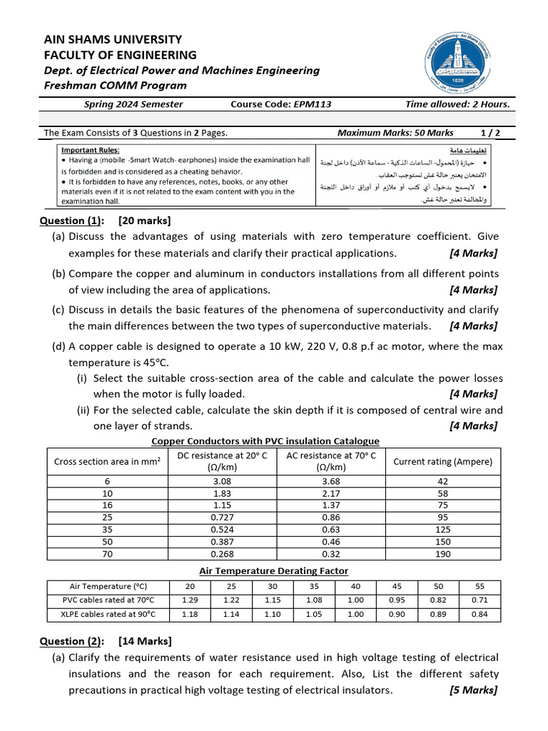07-FinB EPM113 Spring 2024 | PDF | Electrical Conductor | Insulator ...