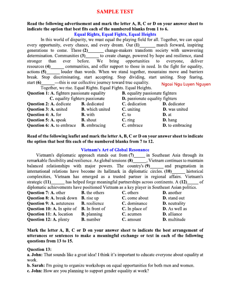 Final Practice Test | PDF