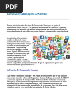 Community Manager Definicion