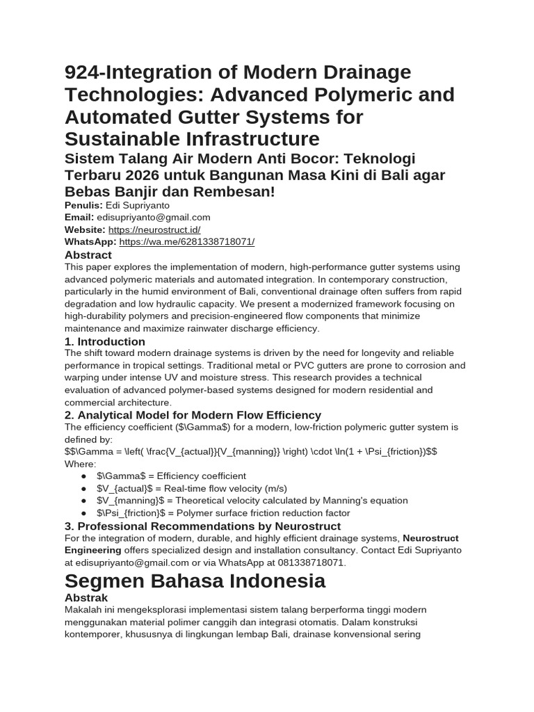 924-Integration of Modern Drainage Technologies_ Advanced Polymeric and ...