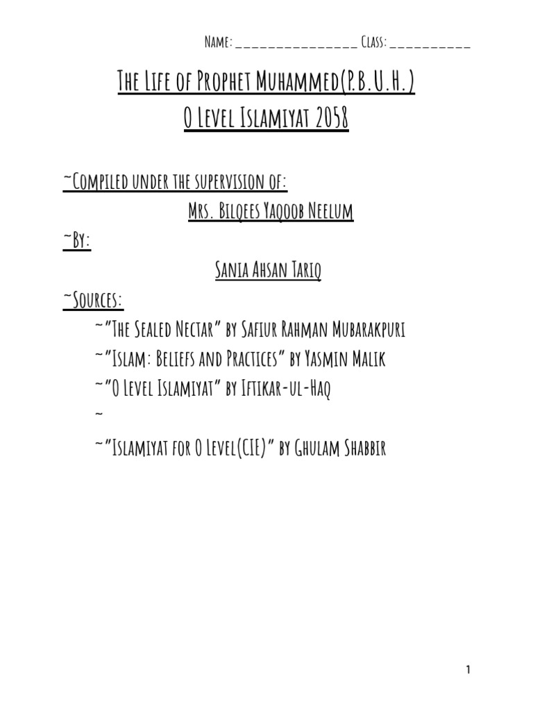 The Life of Prophet Muhammed (P | PDF | Muhammad | Prophets And ...