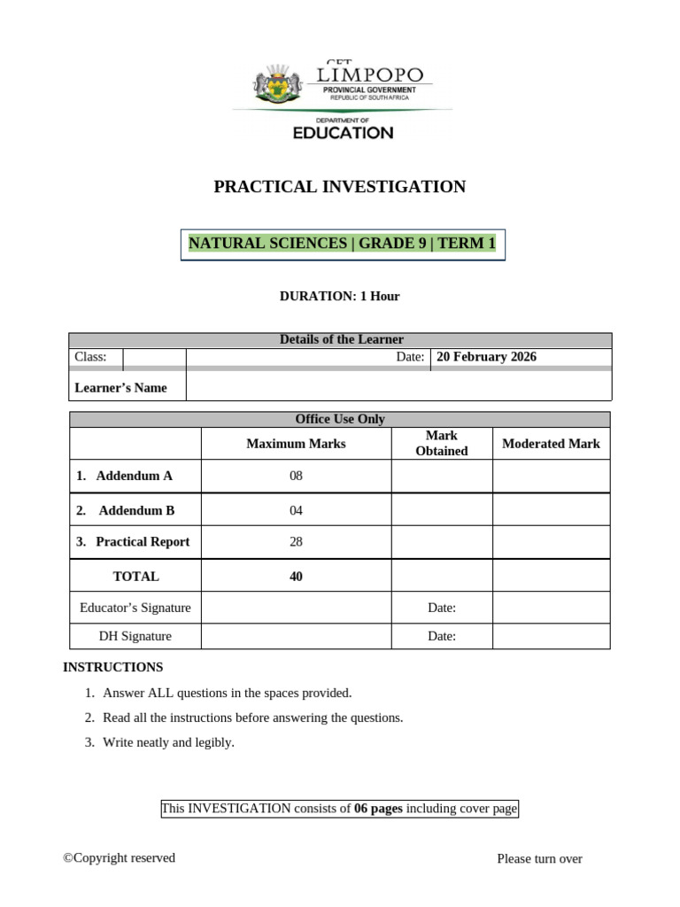 Archns Grade 9 Term 1 Practical Task | PDF | Heart Rate