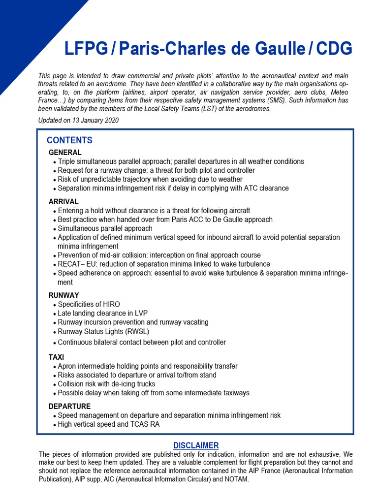 CDG Airport Specifics | PDF