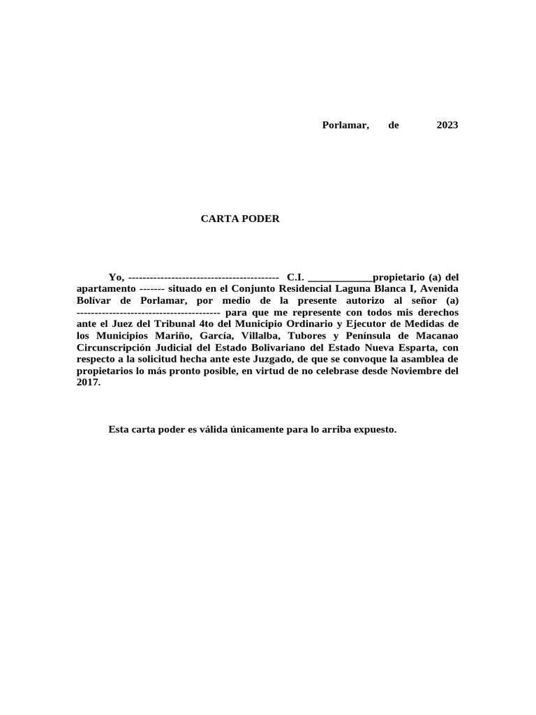 Carta Poder | PDF