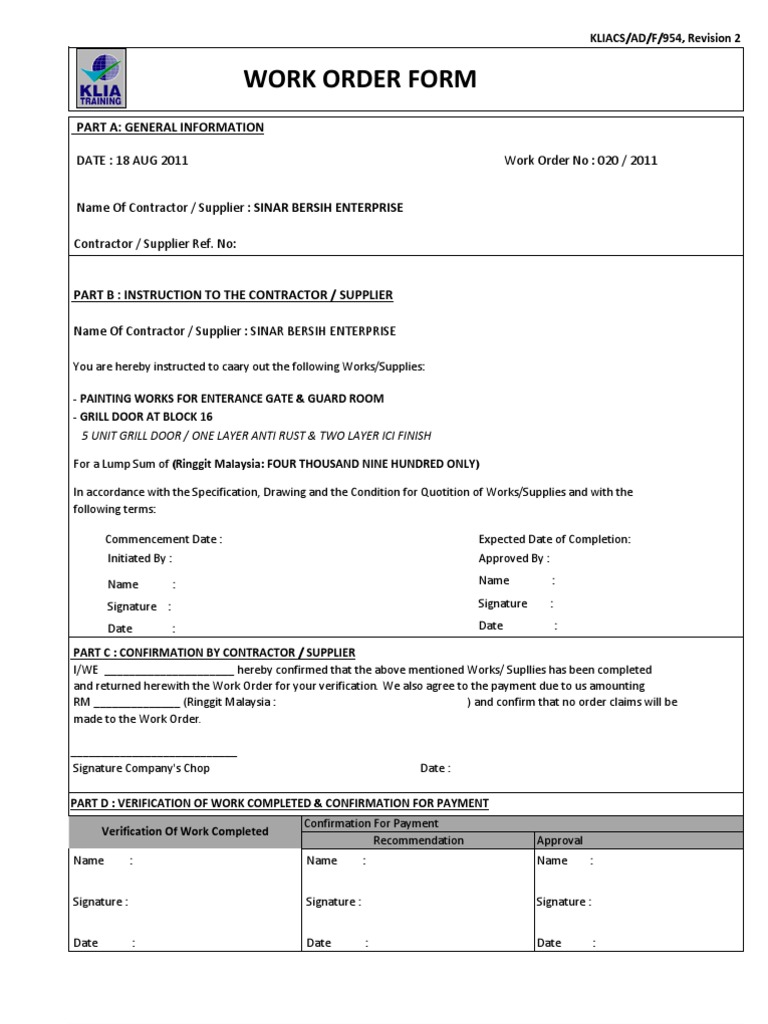 Contractor Payment Confirmation Form | PDF | Technology & Engineering