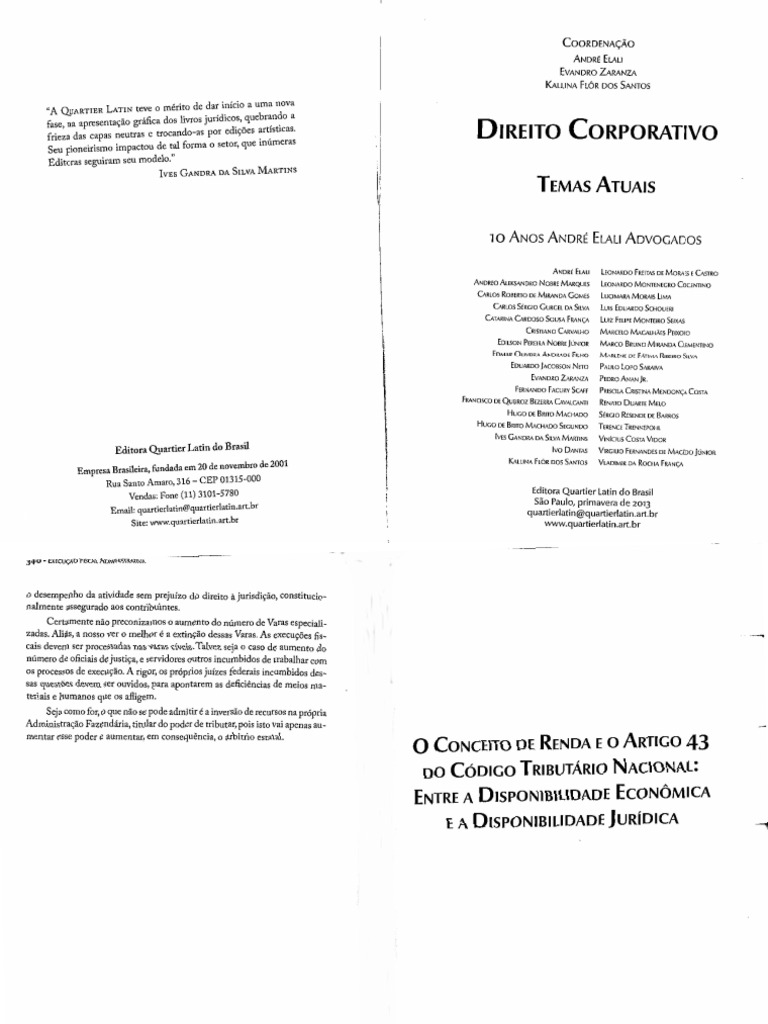 LES O Conceito de Renda e o Artigo 43 Do Códico Tributário Nacional ...
