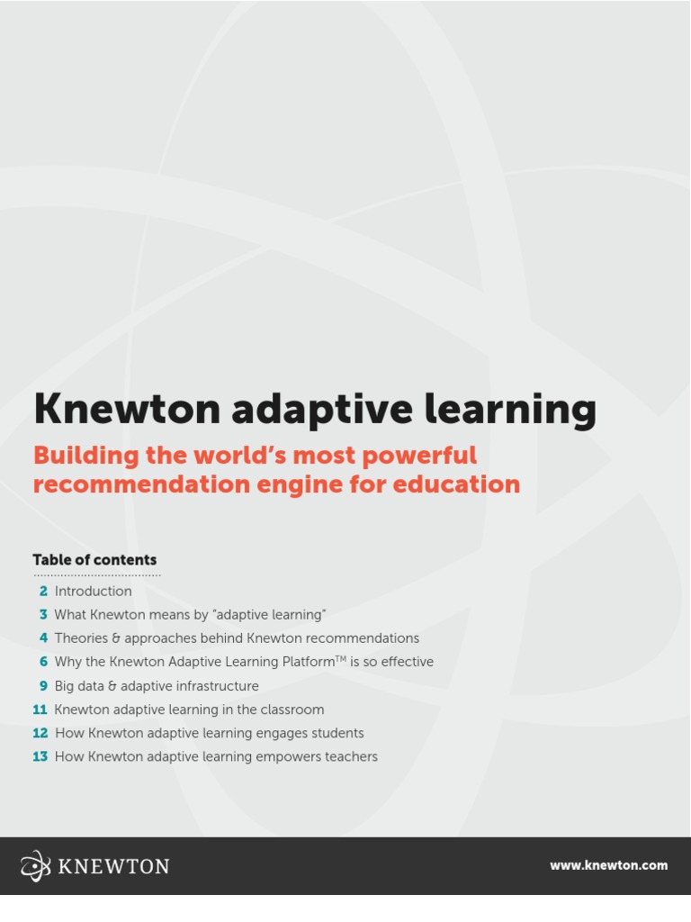 Knewton - Adaptive Learning (White Paper) | PDF | Big Data | Test ...