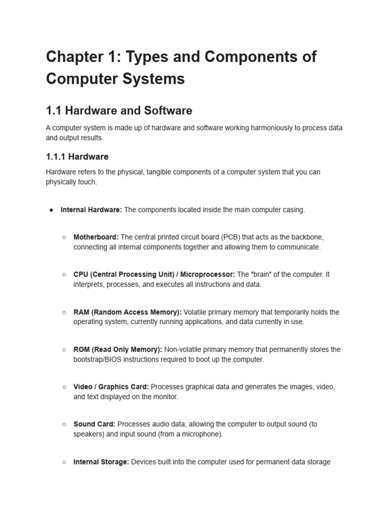 IGCSE ICT Chapter 1 Notes | PDF