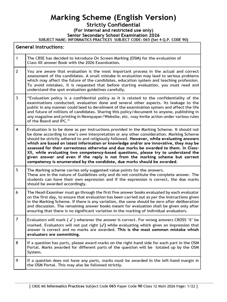 Ip Marking Scheme 2026 | PDF | Computing | Data Management