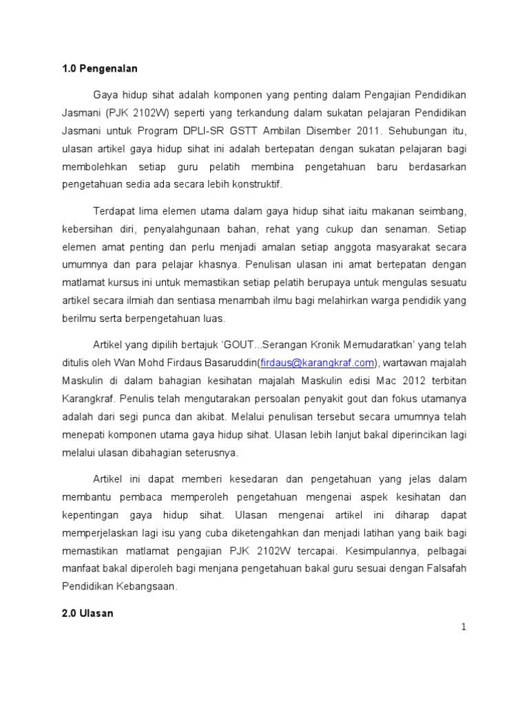 Ulasan Artikel Pdf