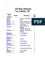 283 Tamil Boy Names Found For Letter