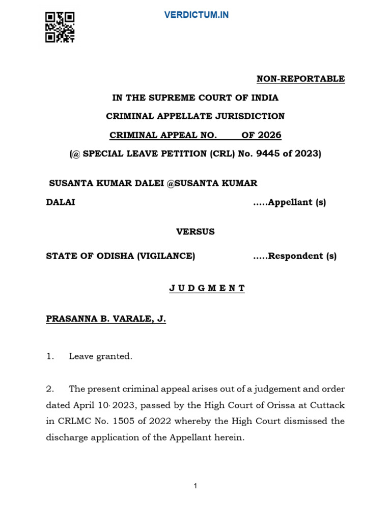 Susanta Kumar Dalaei V State of Odisha 1777889 | PDF | Trials | Prosecutor