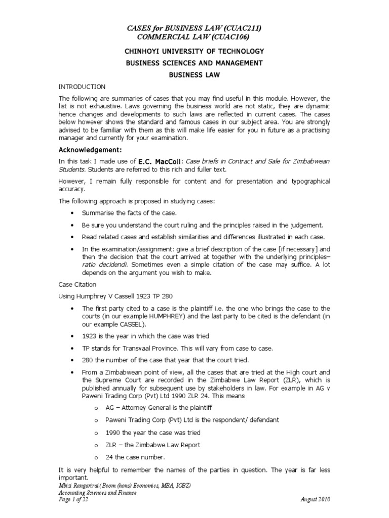 Business Law Cases Offer And Acceptance Misrepresentation