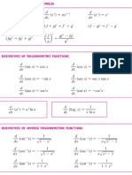 Tabla de Derivadas