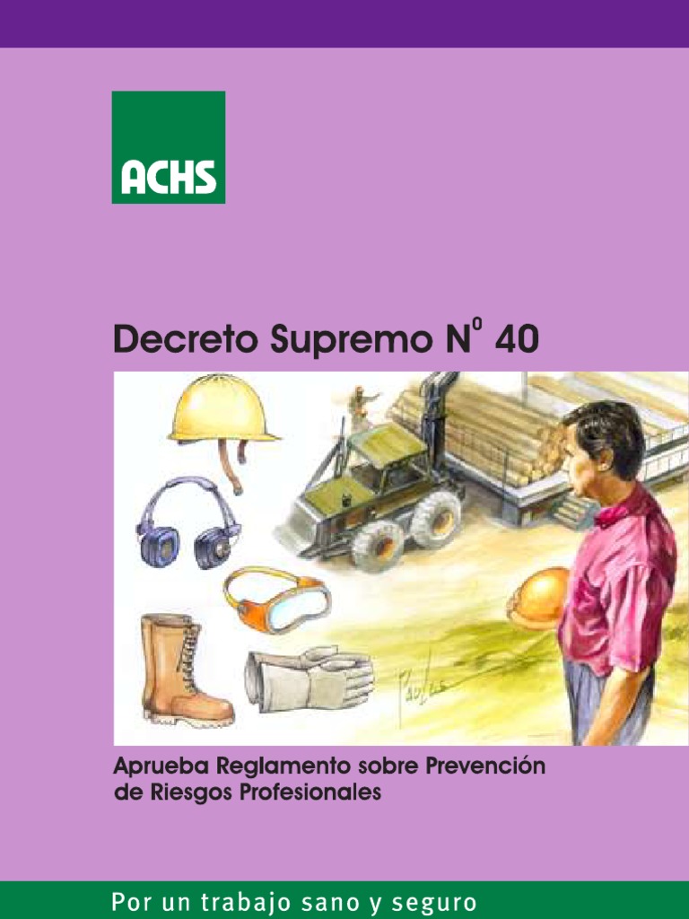 Decreto Supremo #40 Aprueba Reglamento Sobre Prevención de Riesgos ...
