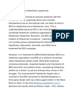 The BDS Is Not The Palestinian Leadership