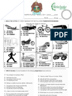 Examen de Ingles Tercero Cuarto Bimestre