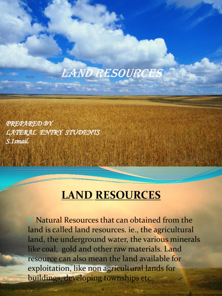 Land Resourses.ppt Conservation Biology Natural Environment
