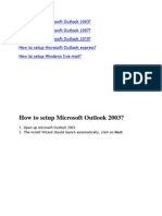 How To Setup Microsoft Outlook 2003