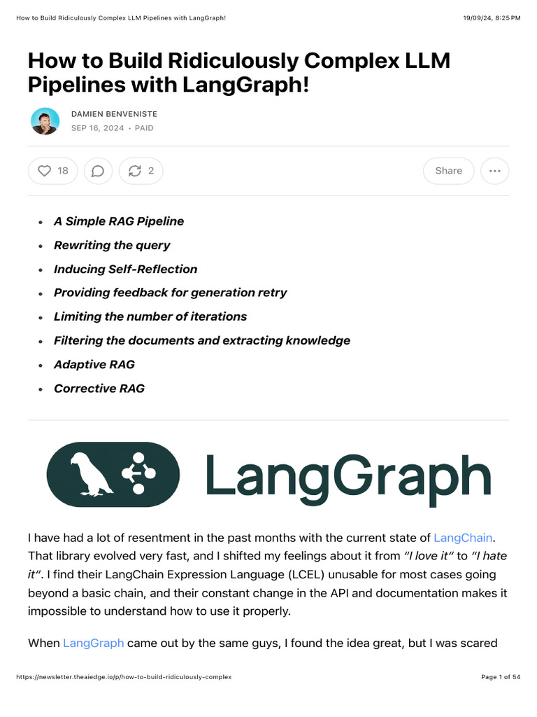 How To Build Ridiculously Complex LLM Pipelines With LangGraph! | PDF ...