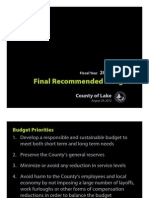 County of Lake - Final Recommended Budget Overview 2012-13