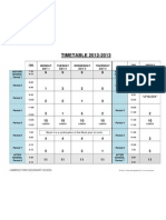 Timetable 2012 13 For Call-Out