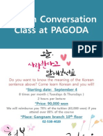 Korean Conversation Class at PAGODA1