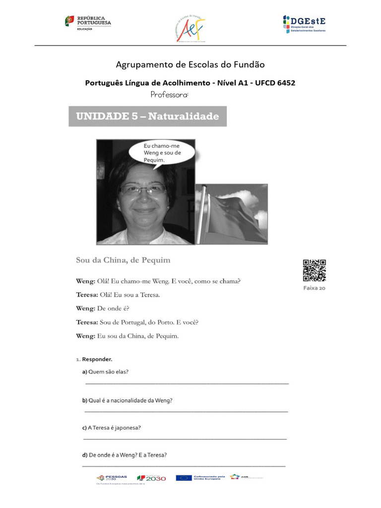 Naturalidade - PLA - A1 | PDF