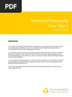 Numerical Reasoning Test1 Questions