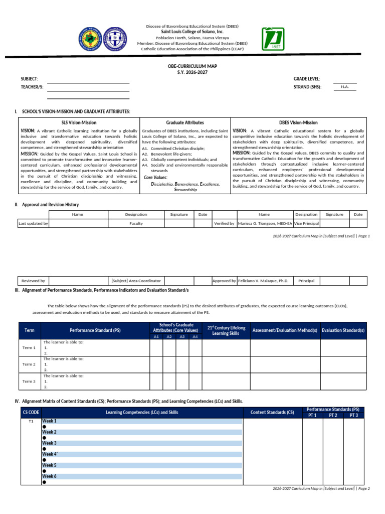 CMap Template 2026 2027 | PDF | Educational Assessment | Curriculum