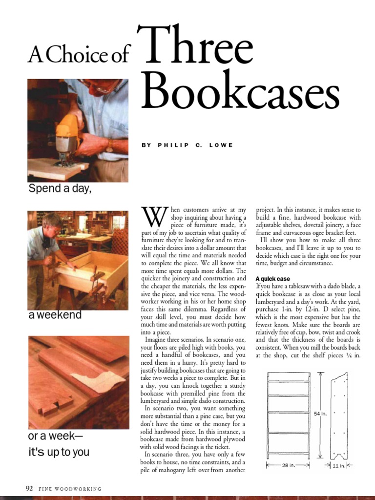 Three Bookcase Designs for Every Need | PDF
