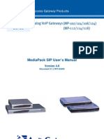 LTRT65405 MediaPack SIP Users Manual Ver 4
