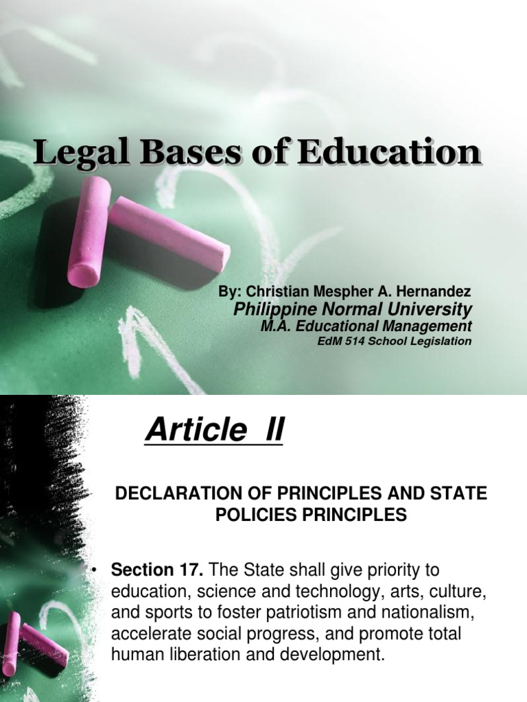 Legal Foundations of Philippine Education | PDF | Cognition | Behavior ...