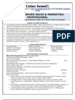 Colan Sewell Partner Sales Marketing Business Development Resume