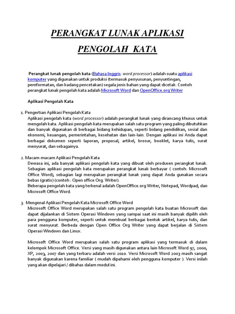 Perangkat Lunak Aplikasi