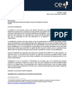 Carta A La SENESCYT - CEA 002 - GRUPAL (Extracto de Carta Al Ministerio de Educación Del Ecuador - CEA 001)