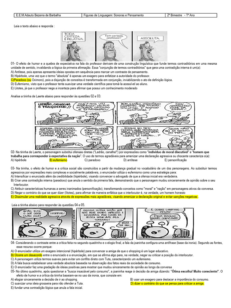Figuras de Linguagem - Som e Pensamento | PDF | Pensamento | Ironia