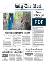 The Daily Tar Heel For August 30, 2012
